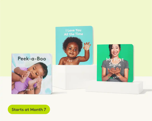 Play peek-a-boo, rhyme, and learn to sign words